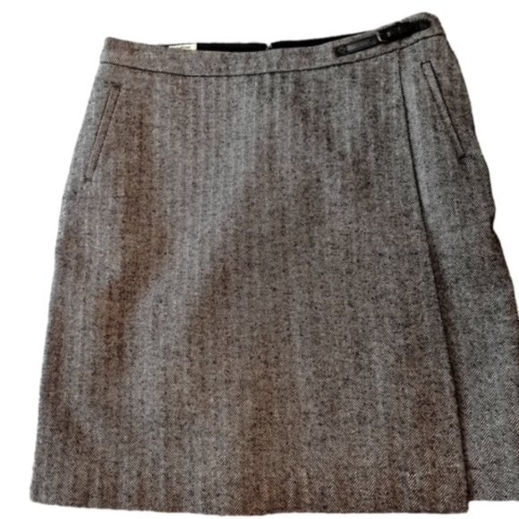 Eddie Bauer women's size 12 tweed faux wrap skirt vintage - Picture 8 of 8